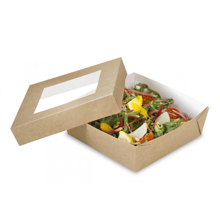 Barquette marron 14,5x14,5x6 cm Alphaform (50 pièces)