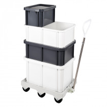 Bac gerbable Sans couvercle gris plastique 60x40x21,7 cm 35 L fond plein parois pleines Gilac