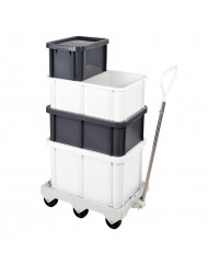 Bac gerbable Sans couvercle gris plastique 60x40x21,7 cm 35 L fond plein parois pleines Gilac