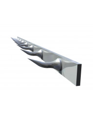 Barre à dents inox 2 m x 3x0,6 cm (2 pièces)