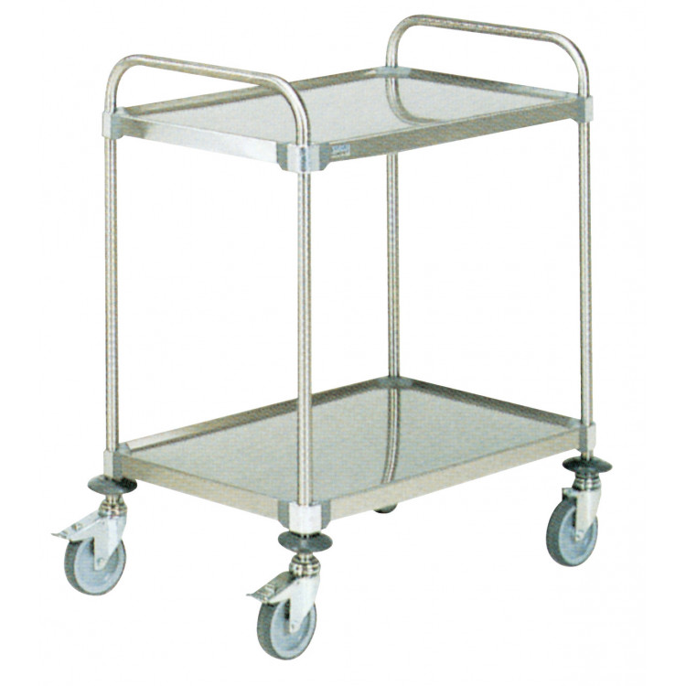 Chariot de service inox 2 niveaux 109,5x69,5x96 cm 100 kg Tournus
