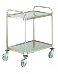 Chariot de service inox 2 niveaux 109,5x69,5x96 cm 100 kg Tournus