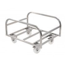 Chariot pour bac de stockage 220L inox 82,5x51x62,5 cm 240 kg plate_length 51 m inox Gilac