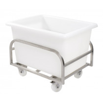Chariot pour bac de stockage 220L inox 82,5x51x62,5 cm 240 kg plate_length 51 m inox Gilac