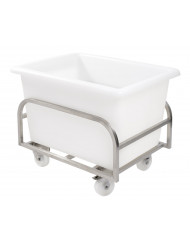 Chariot pour bac de stockage 220L inox 82,5x51x62,5 cm 240 kg plate_length 51 m inox Gilac