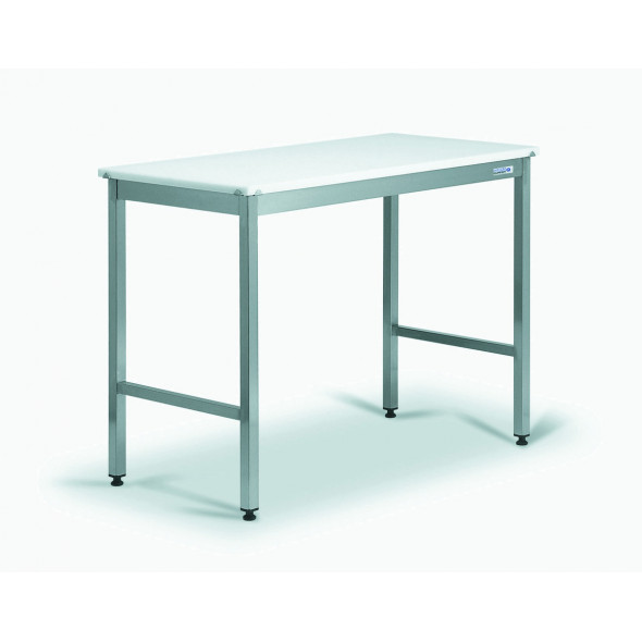 Table de découpe inox 120x60x90 cm Sans dosseret Sans étagère Tournus