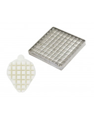 Kit couteau et poussoir 10x10 mm pour coupe-frites acier 10,5x10,5x3 cm L.tellier