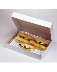 Barquette rectangulaire blanc 43x33x6 cm (25 pièces)