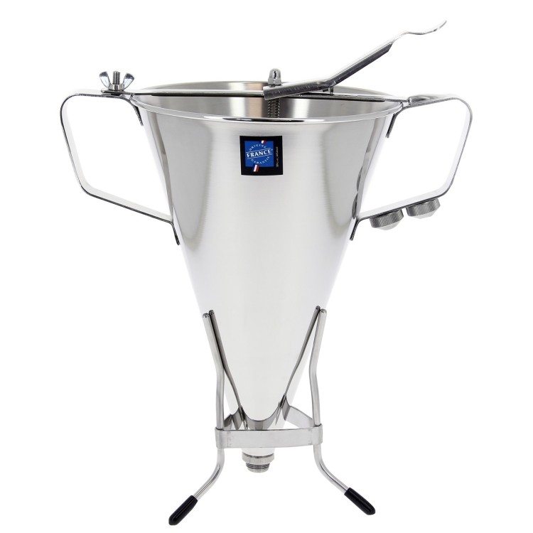 Entonnoir à piston inox Ø 20 cm 38 cm 3,3 L De Buyer