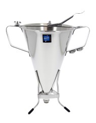 Entonnoir à piston inox Ø 20 cm 38 cm 3,3 L De Buyer