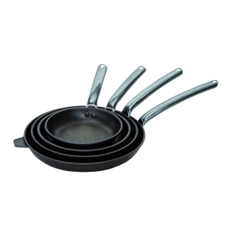 Poêle rond fonte d'aluminium Revêtement anti-adhésif Ø 32 cm 4,5 cm Choc Extreme De Buyer