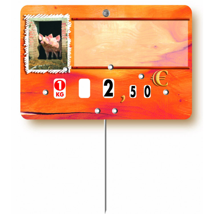 étiquette porc rectangulaire paprika porc 80x120 mm Bequet (10 pièces)