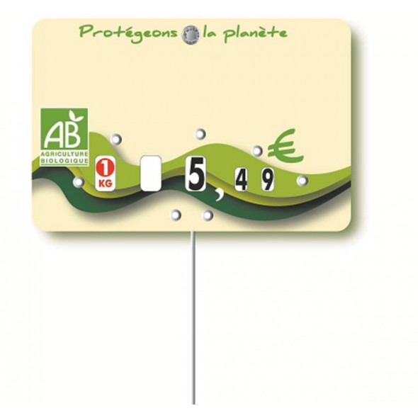 étiquette rectangulaire bio 7x10,5 cm Bequet (10 pièces)