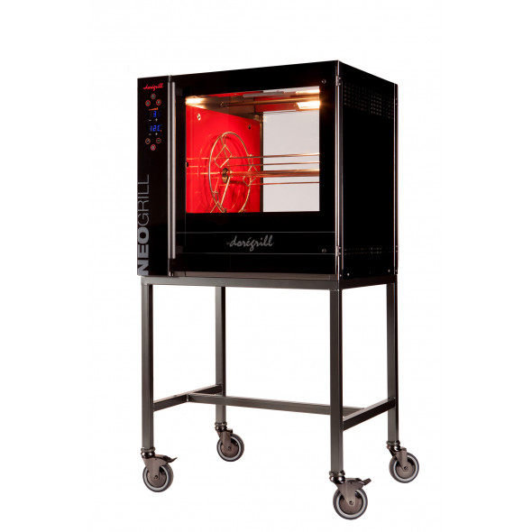 Rôtissoire 16 volailles 4 broches 16 pièces 400v 6620 W