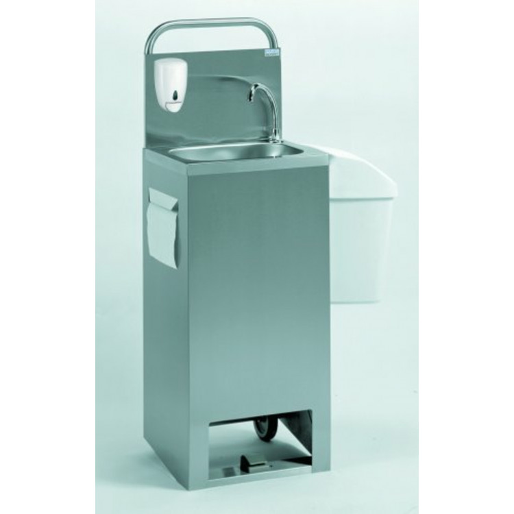 Lave-mains inox 41,5x34,5x120 cm Avec dosseret Sans étagère Tournus