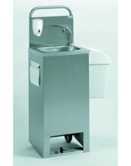 Lave-mains inox 41,5x34,5x120 cm Avec dosseret Sans étagère Tournus