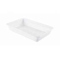 Bac plat Avec couvercle blanc plastique 48,5x33,5x7,5 cm 8 L fond plein parois pleines Gilac