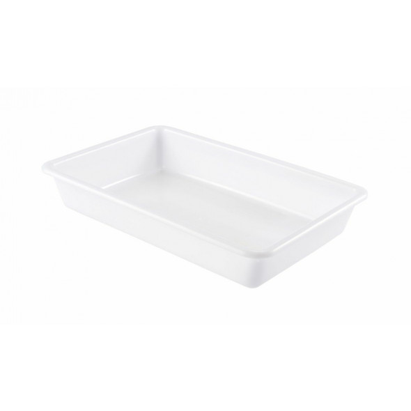 Bac plat Avec couvercle blanc plastique 48,5x33,5x7,5 cm 8 L fond plein parois pleines Gilac