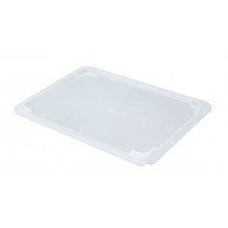 Bac plat Avec couvercle blanc plastique 48,5x33,5x7,5 cm 8 L fond plein parois pleines Gilac
