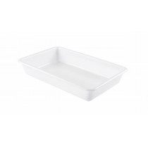 Bac plat avec couvercle Avec couvercle blanc plastique 43,7x28,5x7,5 cm 5 L fond plein parois pleines Gilac
