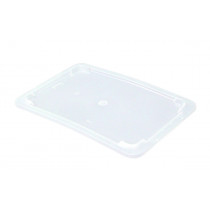 Bac plat avec couvercle Avec couvercle blanc plastique 43,7x28,5x7,5 cm 5 L fond plein parois pleines Gilac