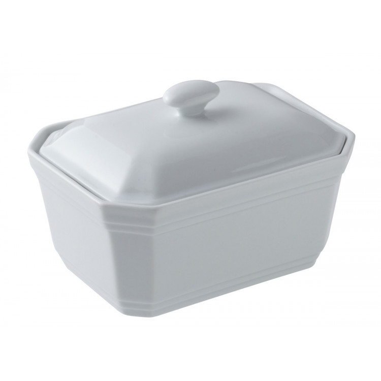 Terrine rectangulaire blanc porcelaine 17x12 cm Bistronome Pro.mundi