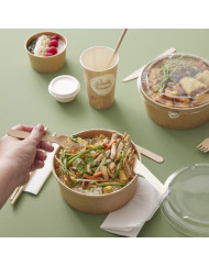 Pot marron Ø 15 cm 780 ml Earth Essentials (50 pièces)