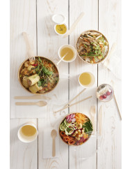 Pot marron Ø 15 cm 780 ml Earth Essentials (50 pièces)