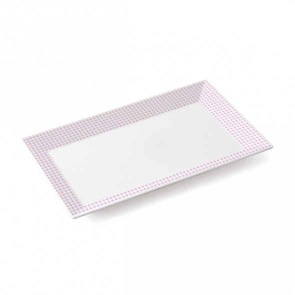 Plat de présentation mélamine Vichy 26x16x2 cm Plastorex