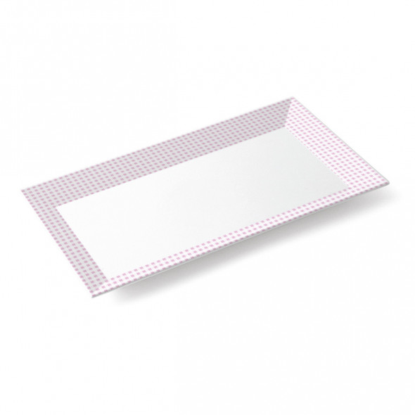 Plat de présentation mélamine Vichy 30x16x2 cm Plastorex