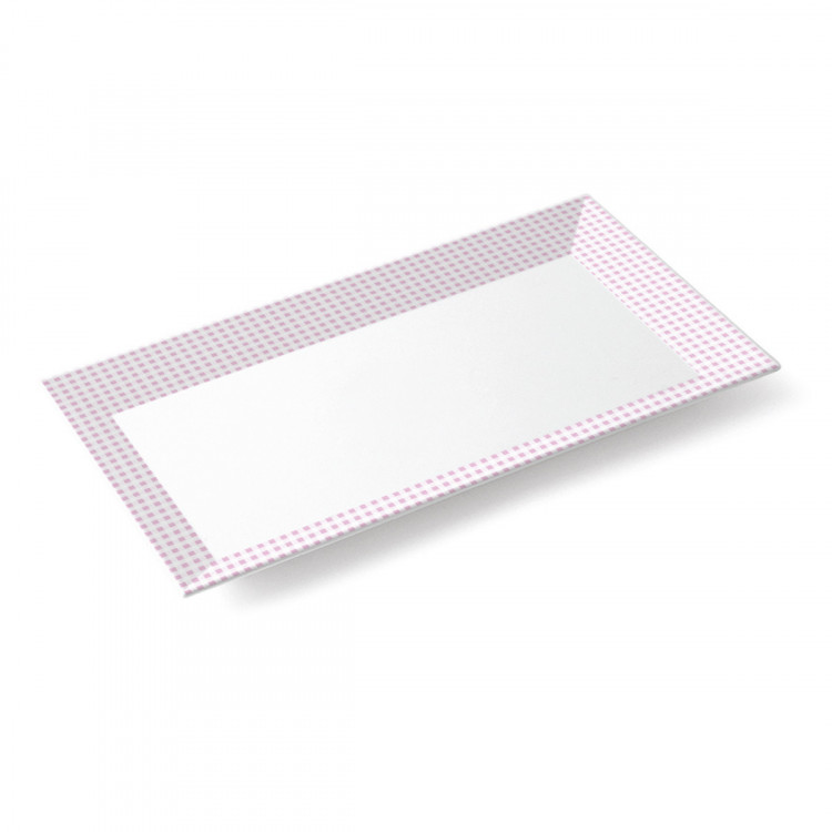 Plat de présentation mélamine Vichy 30x16x2 cm Plastorex