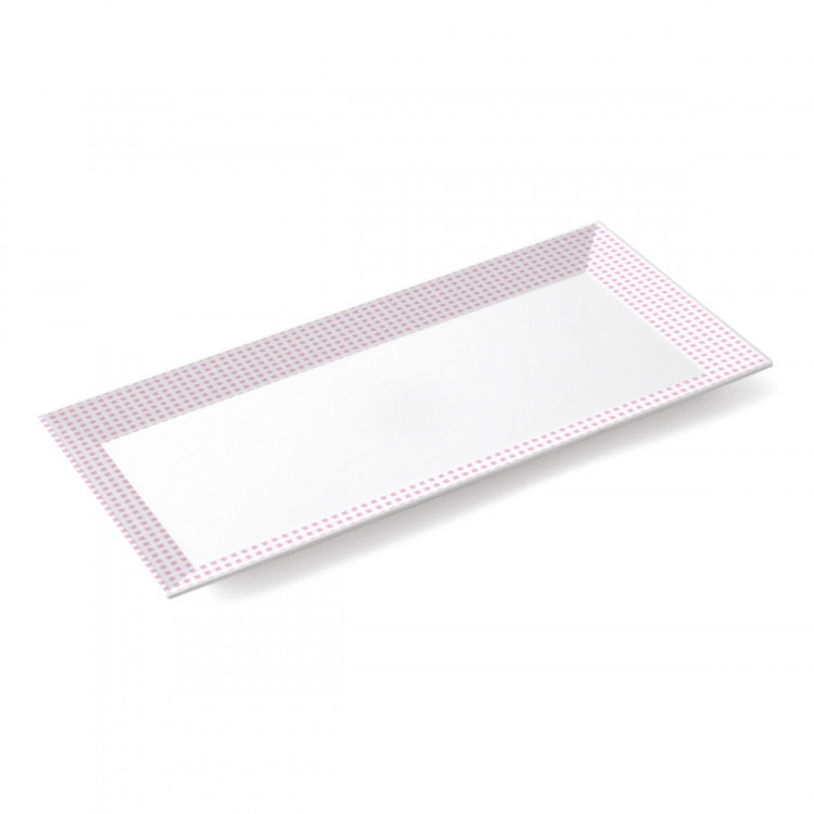 Plat de présentation mélamine Vichy 35x16x2 cm Plastorex