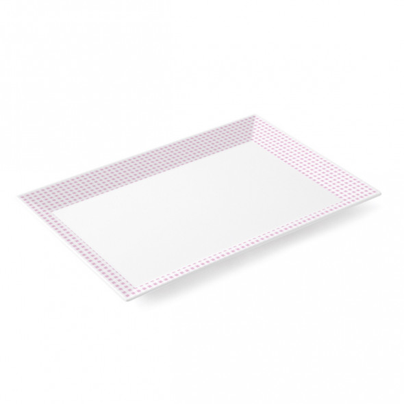 Plat de présentation mélamine Vichy 29x19x2 cm Plastorex