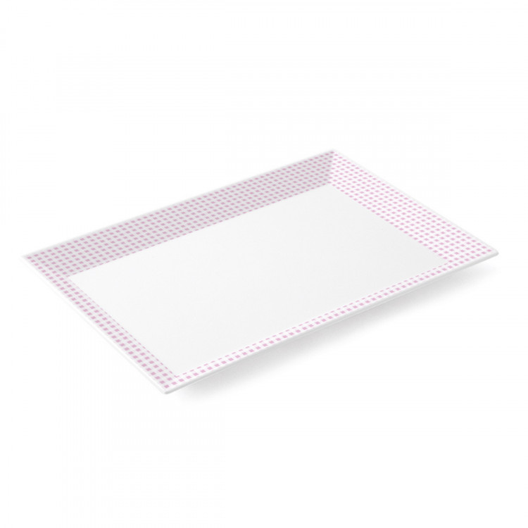 Plat de présentation mélamine Vichy 29x19x2 cm Plastorex