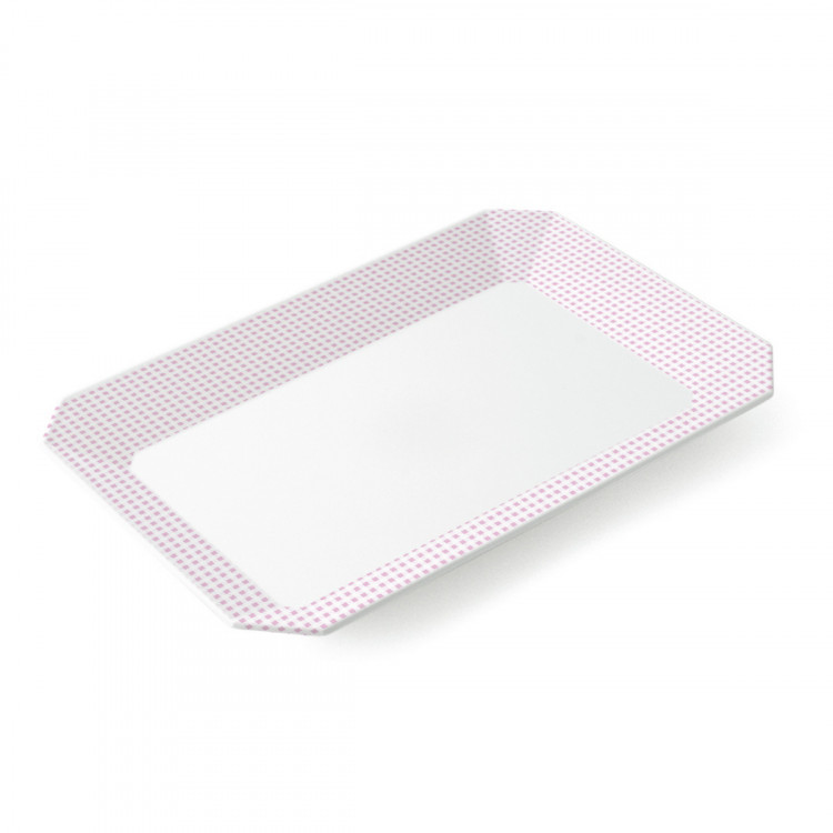 Plat de présentation mélamine Vichy 34x23x3 cm Plastorex