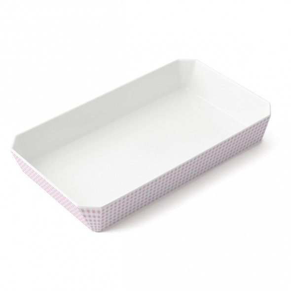 Plat de présentation mélamine Vichy 29,5x17x4,5 cm Plastorex