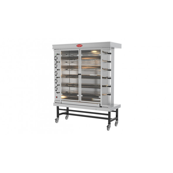 Rôtissoire 6 broches 36 volailles gaz 35 kW