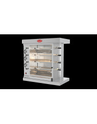 Rôtissoire 4 broches 16 volailles gaz 12 kW