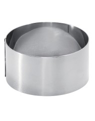 Cercle à mousse inox Sans revêtement Ø 7,5 cm 4 cm fixe Pro.cooker