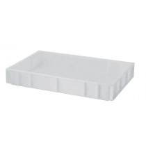 Bac à pâtons Sans couvercle blanc plastique 60x40x9 cm 15 L fond plein parois pleines Gilac