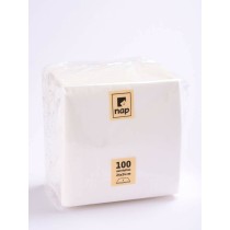Serviette blanc ouate de cellulose 39x39 cm (100 pièces)