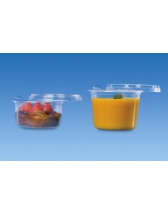 Pot rond transparent Ø 11,7 cm 4,3 cm 25 cl Tusipack Alphaform (50 pièces)