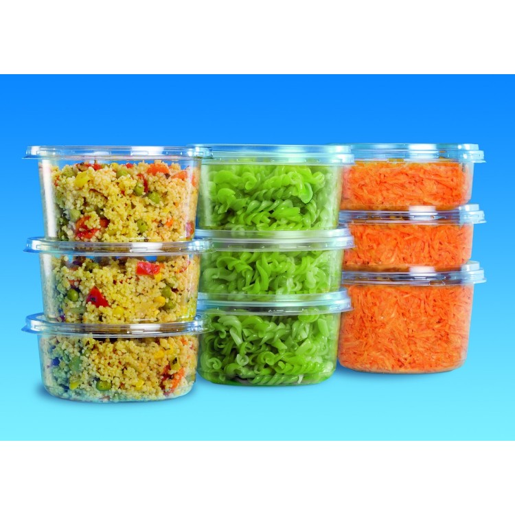 Pot rond transparent Ø 11,7 cm 8,1 cm 50 cl Tusipack Alphaform (50 pièces)