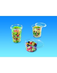 Couvercle pour pot rond transparent Ø 12,2 cm 11,6 cm Tusipack Alphaform (50 pièces)