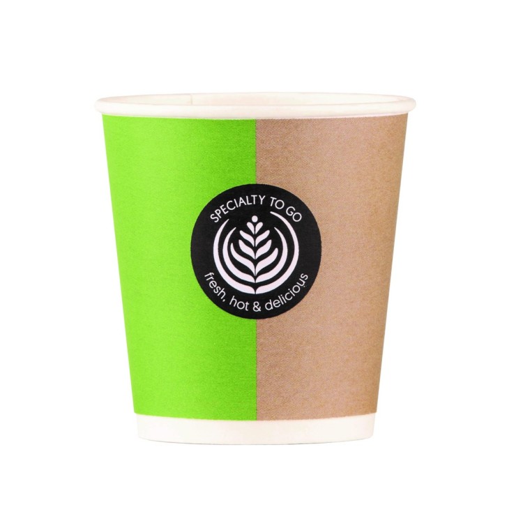 Gobelet vert carton Ø 6,2 cm 10 cl Hot Cup Huhtamaki (80 pièces)