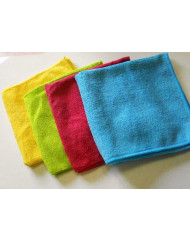 Lavettes microfibre bleu 40x40 cm (5 pièces)