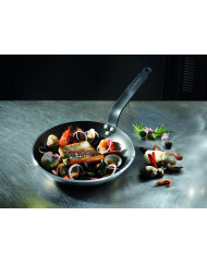 Poêle rond aluminium Revêtement anti-adhésif Ø 20 cm Choc Resto Induction De Buyer