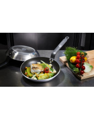 Poêle rond aluminium Revêtement anti-adhésif Ø 20 cm Choc Resto Induction De Buyer