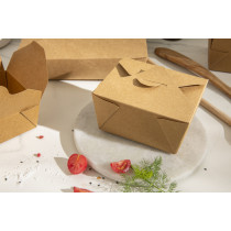 Barquette rectangulaire kraft 13x11x6,5 cm 780 ml Earth Essentials (50 pièces)