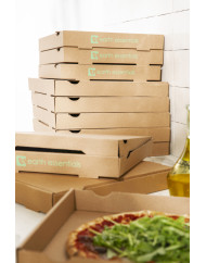Boîte à pizza brun 29x29x3,5 cm Earth Essentials (100 pièces)